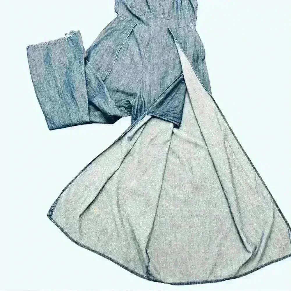 Tommy Jeans Women's Sleeveless Jumpsuit with Zipper, Pockets, Wide Leg, Size XS - Picture 11 of 13